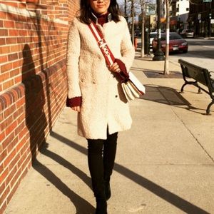 H&M collection Sherpa texture wool coat